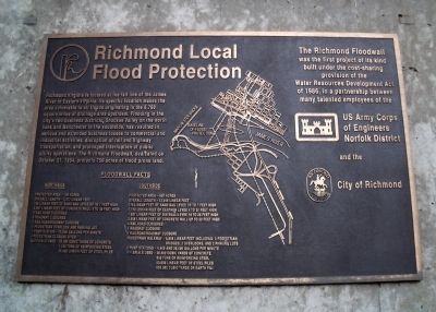 Richmond Local Flood Protection Marker image. Click for full size.