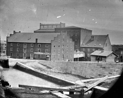 Richmond, Va. Haxall & Crenshaw's Flour Mill; Canal lock in foreground.. Click for full size. Richmond, Va. Haxall & Crenshaw's Flour Mill; Canal lock in foreground. image. Click for full size.