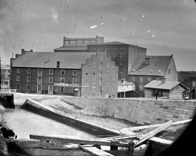 Richmond, Va. Haxall & Crenshaw's Flour Mill; Canal lock in foreground. image. Click for full size.
