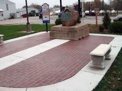 Looking North/East – Lincoln 1861 Inaugural Train Stop Marker image. Click for full size.