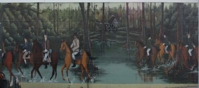 Chase At Richbourgs Mill , the Swamp Fox Murals Trails image. Click for full size.