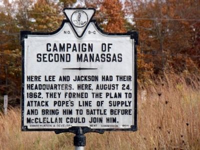 Campaign of Second Manassas Marker. Click for full size. Campaign of Second Manassas Marker image. Click for full size.