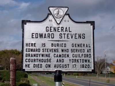 General Edward Stevens Marker image. Click for full size.