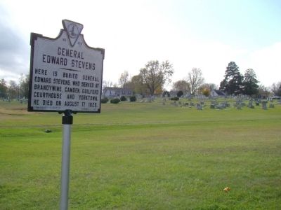 General Edward Stevens Marker at Masonic Cemetery image. Click for full size.