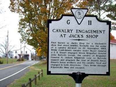 Cavalry Engagement at Jack’s Shop Marker image. Click for full size.