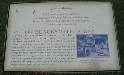 The Blacksmith Shop Marker. Click for full size. The Blacksmith Shop Marker image. Click for full size.