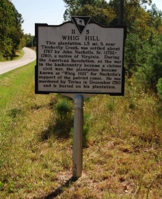 Whig Hill Marker image. Click for full size.