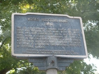 Moses Rogers Home Marker. Click for full size. Moses Rogers Home Marker image. Click for full size.