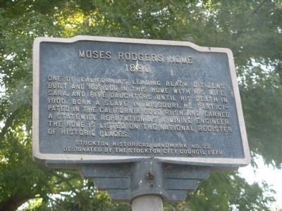 Moses Rogers Home Marker image. Click for full size.