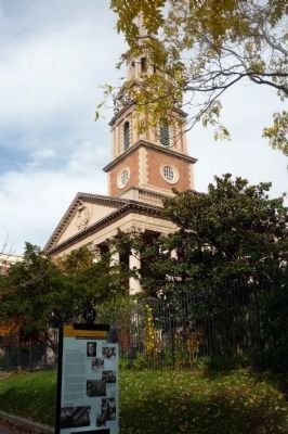 Social Justice Marker in front of All Souls Church image. Click for full size.