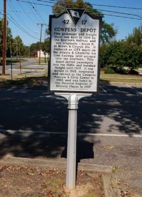 Cowpens Depot Marker image. Click for full size.