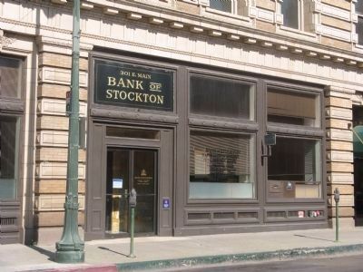 Stockton Savings and Loan Society Bank and Marker image. Click for full size.