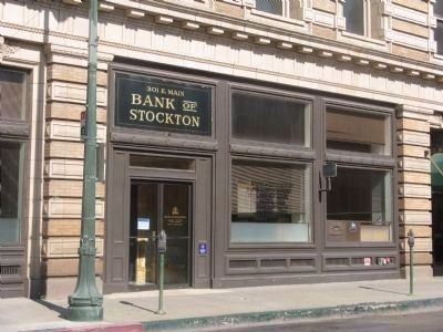 Stockton Savings and Loan Society Bank and Marker. Click for full size. Stockton Savings and Loan Society Bank and Marker image. Click for full size.