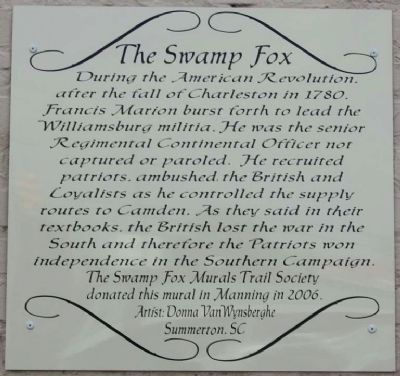 The Swamp Fox Marker image. Click for full size.