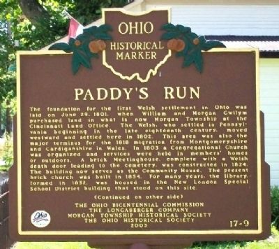 Paddy's Run Marker (Side A) image. Click for full size.