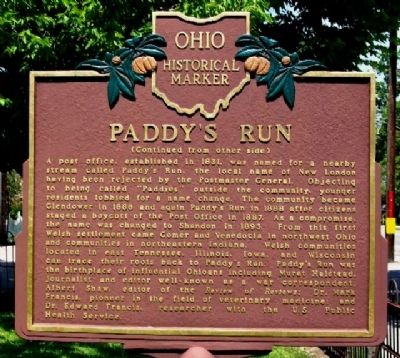 Paddy's Run Marker (Side B) image. Click for full size.