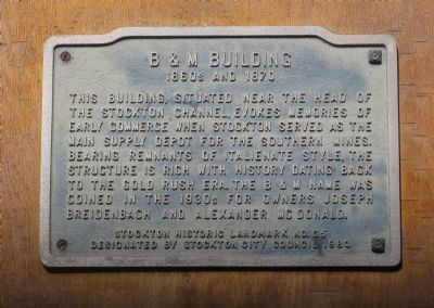 B & M Building Marker image. Click for full size.