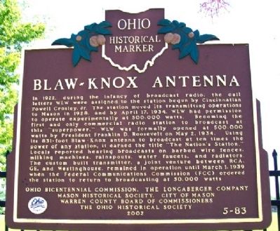 Blaw-Knox Antenna Marker image. Click for full size.