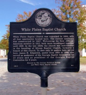 White Plains Baptist Church Marker image. Click for full size.