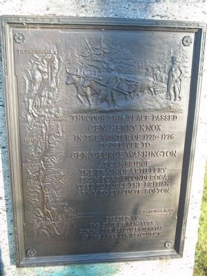 Gen. Henry Knox Trail Marker. Click for full size. Gen. Henry Knox Trail Marker image. Click for full size.