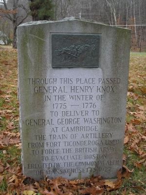 Gen. Henry Knox Trail Marker. Click for full size. Gen. Henry Knox Trail Marker image. Click for full size.