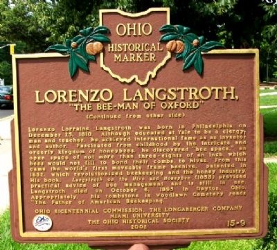 Lorenzo Langstroth Marker (Side B) image. Click for full size.