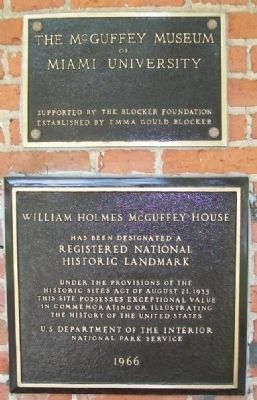 McGuffey House National Historic Landmark Marker image. Click for full size.