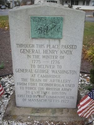 Gen. Henry Knox Trail Marker. Click for full size. Gen. Henry Knox Trail Marker image. Click for full size.