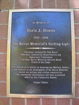 Doris J. Downs Memorial Plaque image. Click for full size.