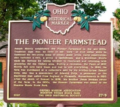 The Pioneer Farmstead Marker (Side B). Click for full size. The Pioneer Farmstead Marker (Side B) image. Click for full size.