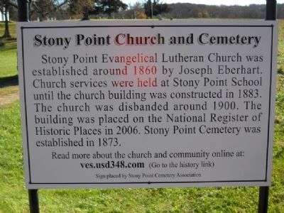 Stoney Point Church and Cemetery Marker. Click for full size. Stoney Point Church and Cemetery Marker image. Click for full size.