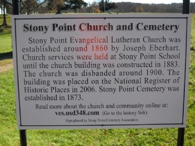 Stoney Point Church and Cemetery Marker image. Click for full size.