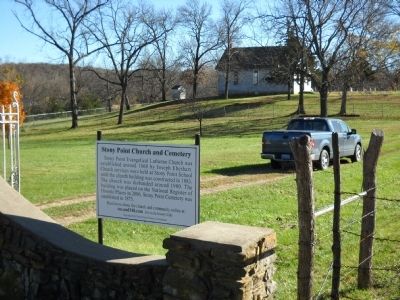 Stoney Point Church and Cemetery Marker. Click for full size. Stoney Point Church and Cemetery Marker image. Click for full size.