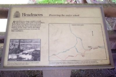 Headraces Marker. Click for full size. Headraces Marker image. Click for full size.