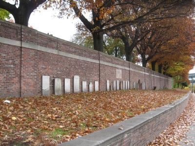 Headstones Along the Wall image. Click for full size.