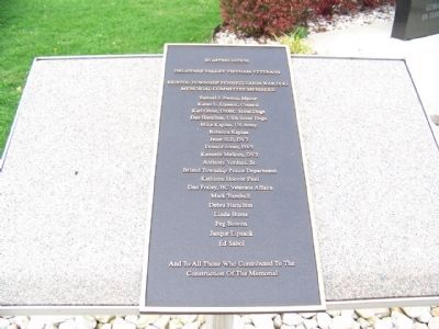 Names of the fallen Soldiers - Bristol Township, PA image. Click for full size.