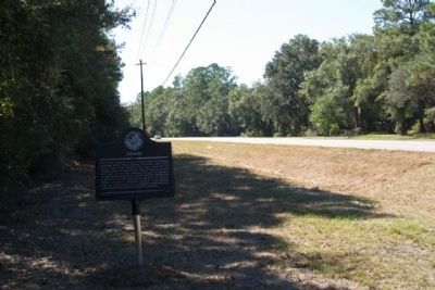 Ashantilly Marker, looking south along Ridge Road (State Road 99) image. Click for full size.