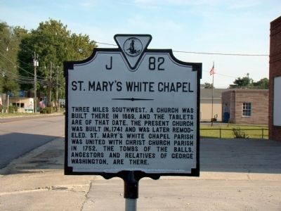 St. Marys White Chapel Marker image. Click for full size.