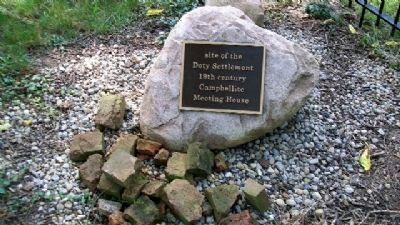 Doty Settlement Meeting House Marker. Click for full size. Doty Settlement Meeting House Marker image. Click for full size.