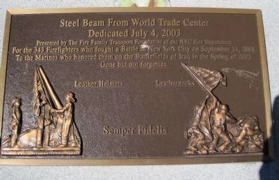 Onslow County 9/11 Memorial Marker. Click for full size. Onslow County 9/11 Memorial Marker image. Click for full size.