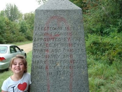 PA-OH Border Monument Marker image. Click for full size.