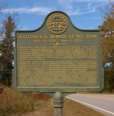 Nathan S.S. Beman at Mt. Zion Marker image. Click for full size.