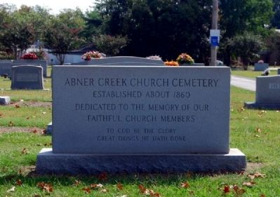 Abner Creek Baptist Church Cemetery Marker image. Click for full size.