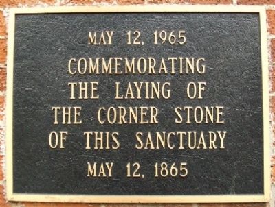 Plum Street Temple Cornerstone Marker image. Click for full size.