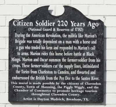 Citizen Soldier 220 Years Ago Marker. Click for full size. Citizen Soldier 220 Years Ago Marker image. Click for full size.