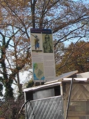 Marker on the Nieuw Amsterdam Trail. Click for full size. Marker on the Nieuw Amsterdam Trail image. Click for full size.
