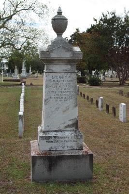 South Carolina Generals Memorial , continued on second cenotaph, coordinates:32.81574,-79.94406 image. Click for full size.