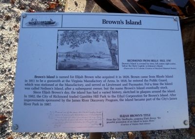 Brown�s Island Marker image. Click for full size.