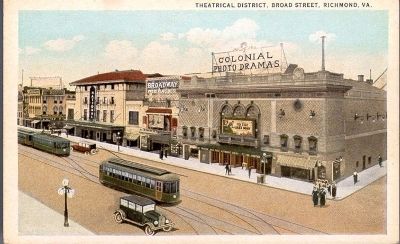 Electric Trolleys on Broad Street. Click for full size. Electric Trolleys on Broad Street image. Click for full size.