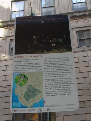 Andries Rees’s Tavern Marker. Click for full size. Andries Rees’s Tavern Marker image. Click for full size.